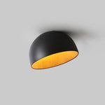 Charger l'image dans la visionneuse de la galerie, Lampe Plafonnier Duo – Luminaire Moderne en Bois Grain et Métal à Montage Affleurant pour Salon et Chambre