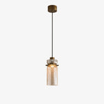 Cargar imagen en el visor de la Galería, Style B pendant with amber crackle glass shade