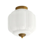Load image into Gallery viewer, Vintage Eloise Milk Glass Flush Mount Ceiling Light - Vintage Charm Soft Glow