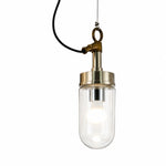 Cargar imagen en el visor de la Galería, Vintage industrial clear glass pendant light on white background