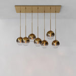Load image into Gallery viewer, Selvion Industrial Spherical Glass Chandelier for Dining & Living Room
