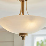 Load image into Gallery viewer, Lunetal Timeless Three-Arm Structure Semi Flush Chandelier – Vintage Pendant Light for Bedroom or Entry