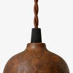 Cargar imagen en el visor de la Galería, Close-up of black cord holder and braided cord above rust shade