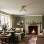 Afbeelding laden in galerijweergave, Mobilux Line Moderne Messing Opbouwlamp - Minimalistische Gouden Plafondlamp voor Slaapkamer