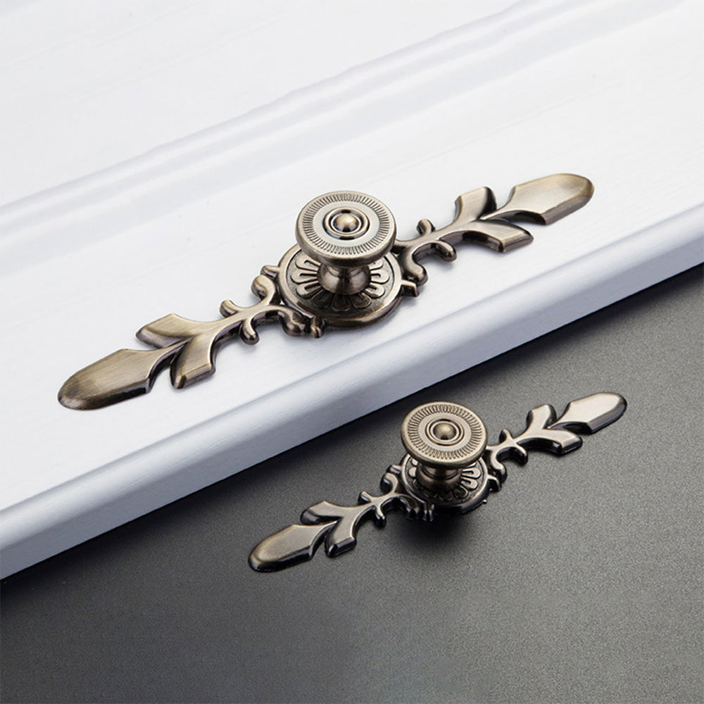 Modern Plate Flower Drawer Cabinet Handle