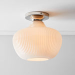 Load image into Gallery viewer, Rivrona Glass Flush Mount Ceiling Light - Modern Champagne Globe Design
