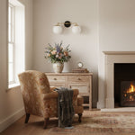 Load image into Gallery viewer, Glorica Glass Wall Sconce - Modern Vintage Vanity Light Fixture