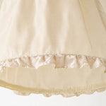 Load image into Gallery viewer, Close view of the softly ruffled fabric shade edge