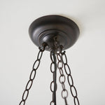 Afbeelding laden in galerijweergave, TF Astoria Decoratief Glas-in-Lood Semi Opbouwlamp – Art Deco Plafondarmatuur voor Entrees & Lounges