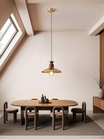 Load image into Gallery viewer, Brass Crest Pendant Light