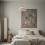 Cargar imagen en el visor de la galería, Lámpara colgante de lino plisado texturizado Zalen - Lámpara colgante de estilo tela neutra para dormitorio y sala de estar