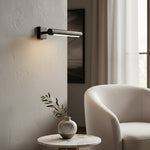 Cargar imagen en el visor de la galería, Luz para cuadros Zorv Sleek – Lámpara de pared con marco metálico acanalado para exhibición de arte o fotos