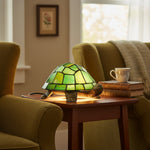 Afbeelding laden in galerijweergave, TiffStar Schildpadpatroon Glas-in-lood Tafellamp - Tiffany Stijl Decoratief Licht voor Binnen Accentverlichting