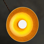 Cargar imagen en el visor de la Galería, Underside view of the yellow ceramic glaze and open bulb area