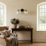 Load image into Gallery viewer, Glorica Glass Wall Sconce - Modern Vintage Vanity Light Fixture
