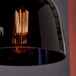 Afbeelding laden in galerijweergave, Readium getintelde glazen hanglamp - minimalistische koepelkap verstelbaar voor keukeneiland en eetkamer