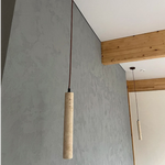 Załaduj obraz do przeglądarki galerii, Marmurkowy trawertyn cylinder nowoczesna lampa wisząca
