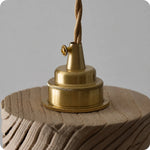 Cargar imagen en el visor de la Galería, Brass canopy and woven cord detail