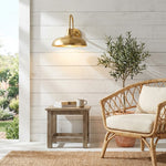 Afbeelding laden in galerijweergave, Velara Industrieel Metalen Rustieke Koepel Wandlamp - Klassieke Gebogen Buitenwandlamp voor Portiek en Patio U08