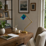 Afbeelding laden in galerijweergave, Emerald Cove table lamp on writing desk