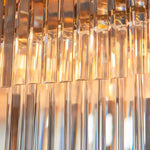 Afbeelding laden in galerijweergave, Vitralon Lineaire Hanglamp - Diamantvormige Glazen Lampenkap (Kristalhelder) - Geschikt voor Woon- en Eetkamers