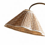 Bild in die Galerieansicht laden, Veslin Elegant Floral Gooseneck Floor Lamp - Floral Linen Shade Lamp for Living Room