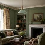 Cargar imagen en el visor de la Galería, Ceramic pendant light over a layered lounge setting