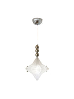 Load image into Gallery viewer, Art Deco Astris Elara Star Pendant Light - Frosted Glass Pendant with Geometric Style