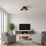 Afbeelding laden in galerijweergave, Ovalune Organisch Gestructureerde Plafondlamp Sculpturaal Ontwerp Opbouw - Moderne Stijl voor Woonkamer