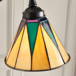 Afbeelding laden in galerijweergave, TF Dark Star Tiffany bureaulamp – Art Deco vloerlamp met glas-in-lood voor woonkamer