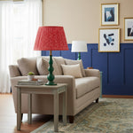 Afbeelding laden in galerijweergave, Grainora Tafellamp met Houten Nerf Basis – Stoffen Lampenkap voor Woonkamers