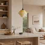 Bild in die Galerieansicht laden, Sanenos Retro Geometric Glass Pendant Light - Gradient Glass Shade for Living or Dining Room