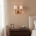 Charger l'image dans le visualiseur de la galerie, Lampe murale Duova - Bras métalliques incurvés en forme de roseau pour chambre, salon ou salle de bain