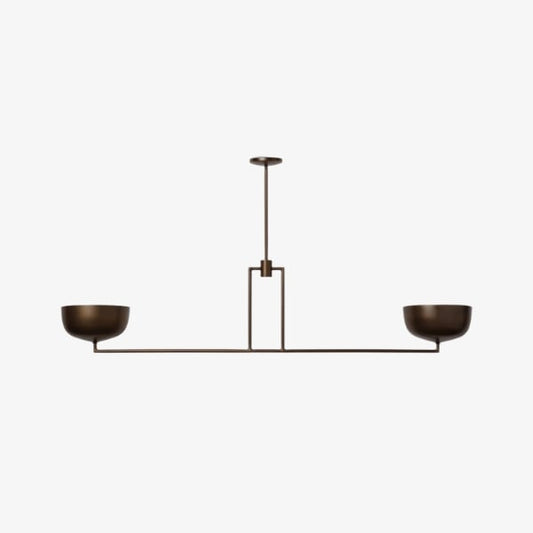 Lámpara de Araña Lustrona Multi-Luz con Pantallas Metálicas en Forma de Cúpula - Moderna y Elegante para Comedor