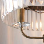 Afbeelding laden in galerijweergave, Beveline 3-licht ronde vloerlamp - facetrand glazen kapjes klassieke metalen afwerking voor woonkamers