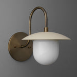 Load image into Gallery viewer, Curva Frosted Glass Globe Wall Sconce for Hallway & Entryway
