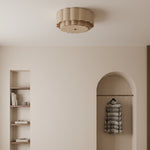 Charger l'image dans la visionneuse de la galerie, Velune Plafonnier Rétro en Tissu Fleur - Lampe de Plafond Style Vintage pour Salle à Manger et Couloirs