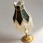 Cargar imagen en el visor de la Galería, French vintage beaded fringe table lamp