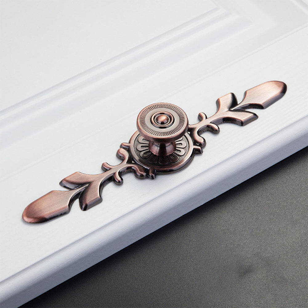 Modern Plate Flower Drawer Cabinet Handle