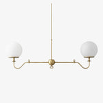 Load image into Gallery viewer, Glorica Glass Linear Modern Chandelier for Kitchen & Living Room