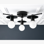 Load image into Gallery viewer, Radiro Globe Industrial Art Deco Light - Unfinished Brass Chandelier with Backsplashes