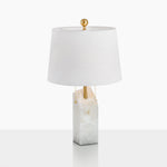 Bild in die Galerieansicht laden, Rohe Alabaster Tischlampe
