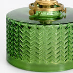 Afbeelding laden in galerijweergave, Emerald chevron-relief glass texture
