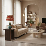 Afbeelding laden in galerijweergave, Thalune Tafellamp in Zeewier Keramiek – Sculpturale Kustgloed voor Slaapkamers en Woonkamers