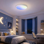 Cargar imagen en el visor de la Galería, Low profile ceiling lamp above a bedroom study corner