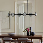 Load image into Gallery viewer, Elorina 6-Light Linear Chandelier - Modern Metal Light Fixture - Dining Room Lighting