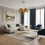 Bild in die Galerieansicht laden, Blatt Messing Kronleuchter
