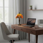 Load image into Gallery viewer, TF Dragonfly Hand-Cut Table Lamp – Vintage Stained Glass for Bedroom or Living Room