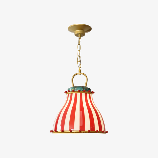 Festilo Glass Pendant Light – Playful Striped Design Hanging Lamp in Decorative Style for Kitchen and Dining