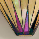 Afbeelding laden in galerijweergave, TF Dark Star Art Deco Ster Tiffany Wandlamp – Glas-in-lood Geometrisch Licht voor Gang en Woonkamer